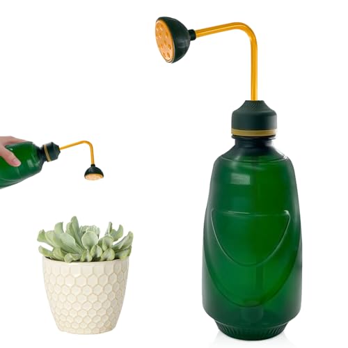 xiaoxiaozhijia 450ml Regadera Plantas Interior,Regadera Pequeña,Se Puede Invertir el Riego,Adecuada para Plántulas y Plantas Delicadas (Verde)