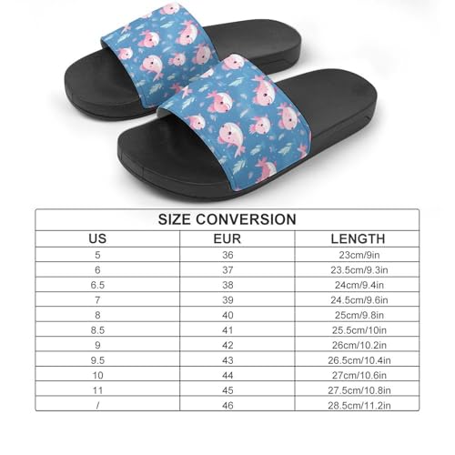 Cute Axolotl House Sandals Non-Slip Bathroom Slippers Beach Summer Shoes for Men Women2