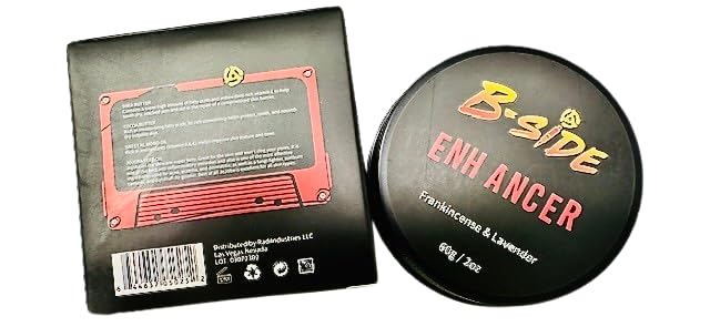 B-Side Tattoo Enhancer Tattoo Aftercare 2oz Tattoo Balm Frankincense & Lavender, Heals + Protects New Tattoos and Rejuvenates Older Tattoos - Vegan Cream - No-Petroleum - Paraben Free