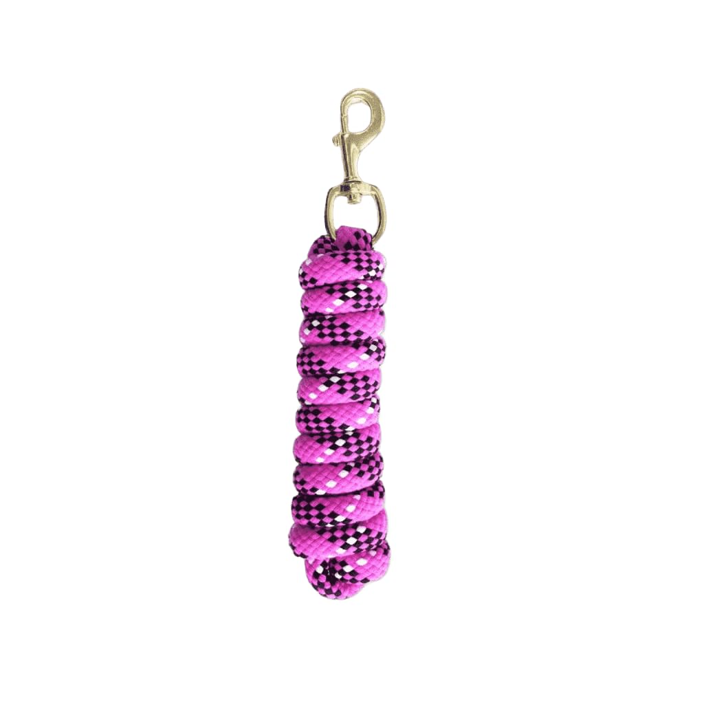 7ft Cotton Double Braided Leadrope Raspberry