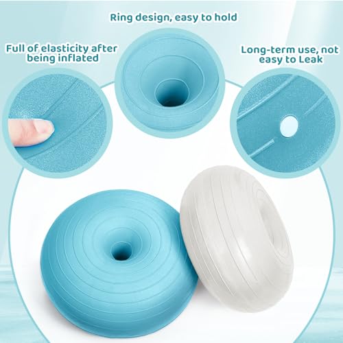 Image of Lewtemi 8 Pcs Flexible Seating for Classroom Elementary,20'' | Inflated Wobble Chair for Sensory Kids Large Yoga Ball Chairs Donut Ball Seats with Inflator for Classroom Office School