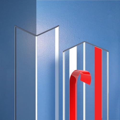 Frychee Clear Self-Adhesive Wall Corner Protectors-2 PCS of Corner Guards & Edge Protector for Baby, Furniture, Door, Tables, Cover Sharp Furniture, Easy to Install (3cmx90cm/1.18inx35.4in)