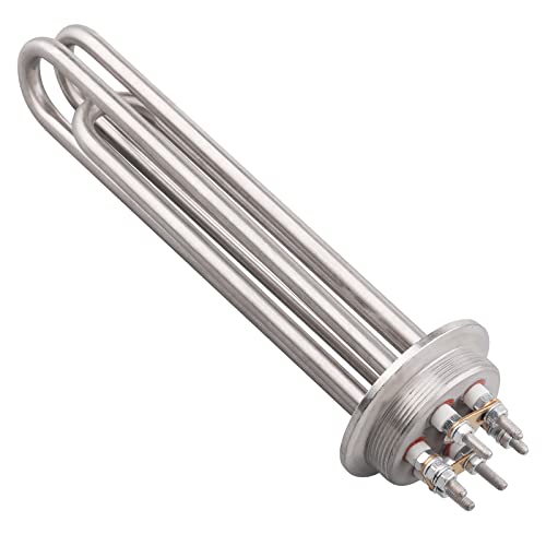 Tri-Clamp-Heizelement DN50 220V 3000W 2 Zoll Durchmesser 59.6mm Elektro-Rohrheizkörper mit schwarzer Kunststoffabdeckung und Silikonring