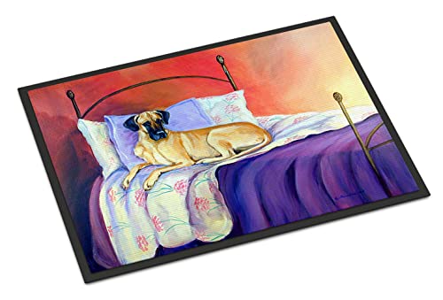 Caroline's Treasures 7256JMAT Great Dane Doormat 24x36 Front Door Mat Indoor Outdoor Rugs for Entryway, Non Slip Washable Low Pile, 24H X 36W