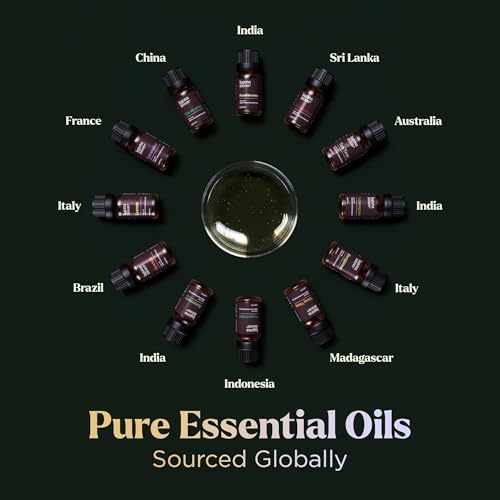 Image of Lagunamoon Essential Oils Set - 12 Piece Premium Grade Home Essentials Oils - for Diffusers, Fragrance, Scents for Candle Making - Natural Aromatherapy Oils for Cars & Home Products, Room Sprays