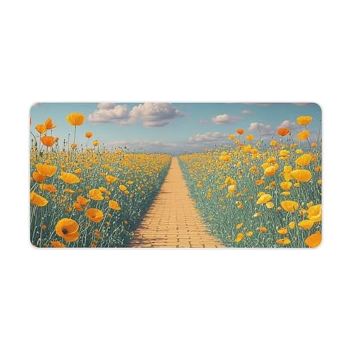 Poppies Field Yellow Brick Road Desk Pad Protector Large miniatura 1