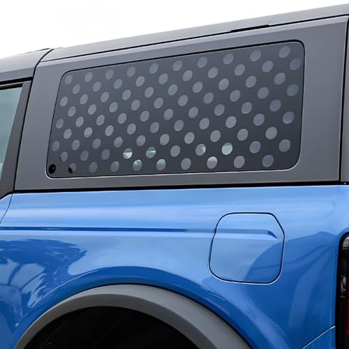 Image of Rear Window Decals Sliding Window Glass Emblem Stickers for Ford Bronco 2021 2022 2023 2024 Exterior Accessories (Circle)