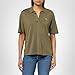 Lacoste Women's Relaxed Fit Fluid Piqué Polo Shirt, Olive, X-Small