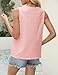 Dookttker Womens Cotton Linen Tank Tops V Neck Casual Cami Sleeveless Blouses Basic Shirt Summer Clothes Fashion Outfits Pink