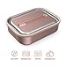 Bentgo MicroSteel Leak-Proof Lunch Box - Microwave-Safe, Oven-Safe, Bento-Style Container with Removable Divider, Airtight Lid, Sustainable Design, Odor & Stain Resistant (Rose Gold)