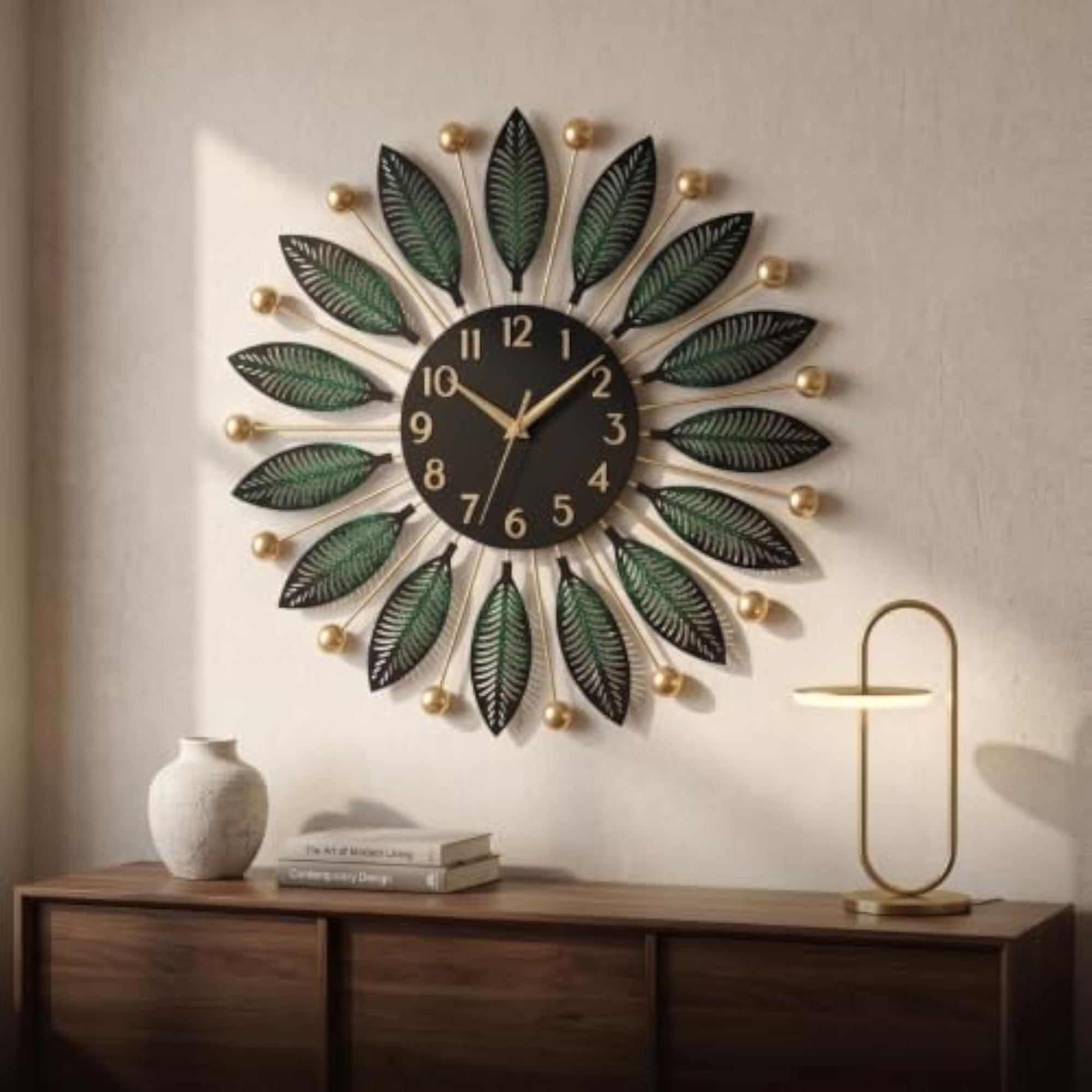 Metal Wall Clock for Home Decor, Stylish Design