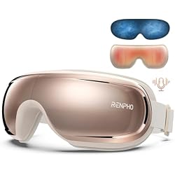 RENPHO Eyeris 3 Eye Massager with Heat and Cooling, Massaging Eye Mask | Voice Control, Vibration & Compression Massager for Dry Eyes & Head Tension, FSA Eligible HSA, Gifts for Women & Men