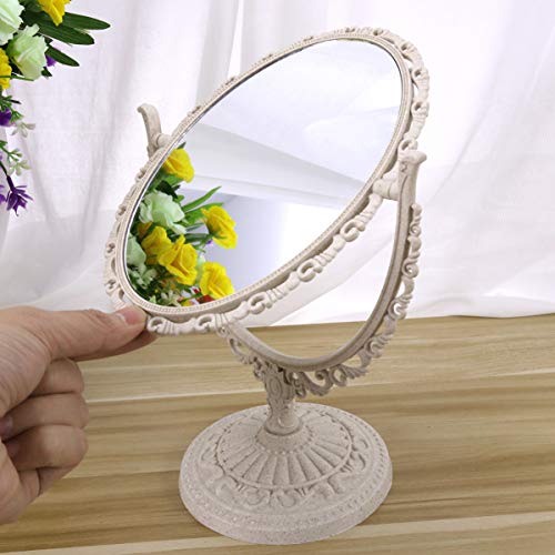 Espejo Vintage Minkissy de Mesa con Soporte, 2 Caras miniatura 2