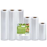Anysea Sac Sous Vide Alimentaire：Sachet Sous Vide Alimentaire Compatible avec Machine Sous Vide, Rouleau Sous Vide Alimentaire sans BPA, 6 Rouleaux 15x1/20x2/28x3/300cm, Sac Sous Vide Gaufré