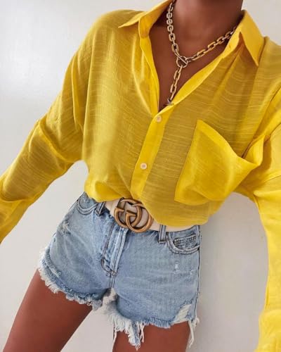 Image of Breezy Lane Beach Cover Up for Women Button Down Shirt Swimsuit Coverup Bathing Suit Cover Ups for Swimwear Vacation