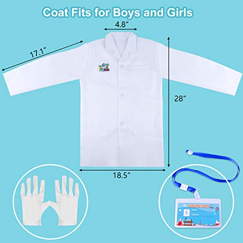 Kids Science Experiment Kit with Lab Coat, Scientist Costume Dress Up and Role Play Toys - Gift for Boys Girls Kids For Christmas Birthday Party