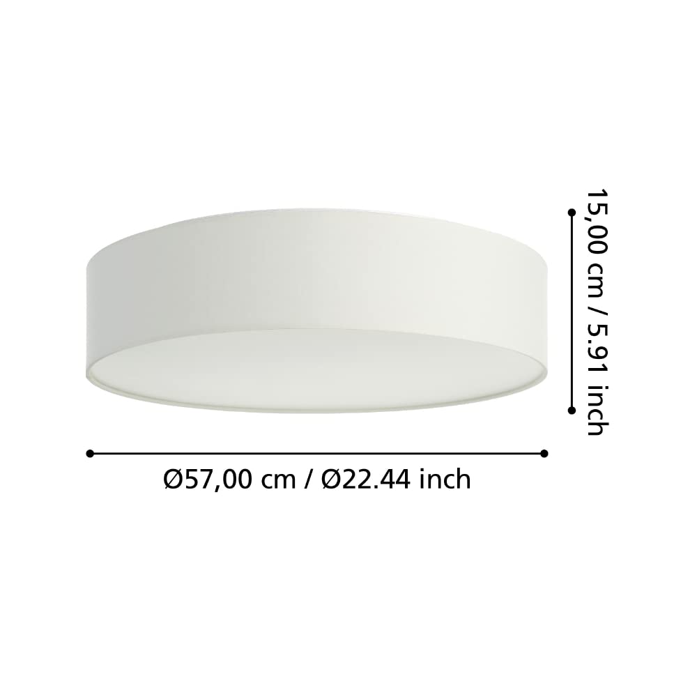 EGLO Connect LED Deckenleuchte Savatarila-C, 2-flammig, 45 Cm – Dimmbar Mit RGB & Farbwechsel