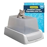 PetSafe ScoopFree Crystal Pro Legacy Self-Cleaning Automatic Litter Box - Top-Entry Motion-Sensing Cat Box with Integrated Health Counter - Includes 1 Disposable Crystal Litter Tray