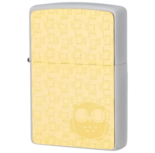 Encendedor Zippo metálico dorado vintage con búho