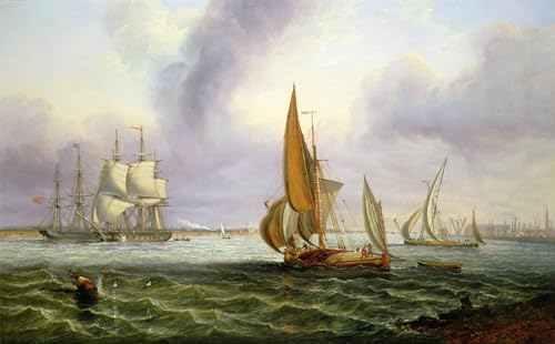 Toile Murale Abstraite de la Tamise à Woolwich Créer une Ambiance Marine dans un Salon