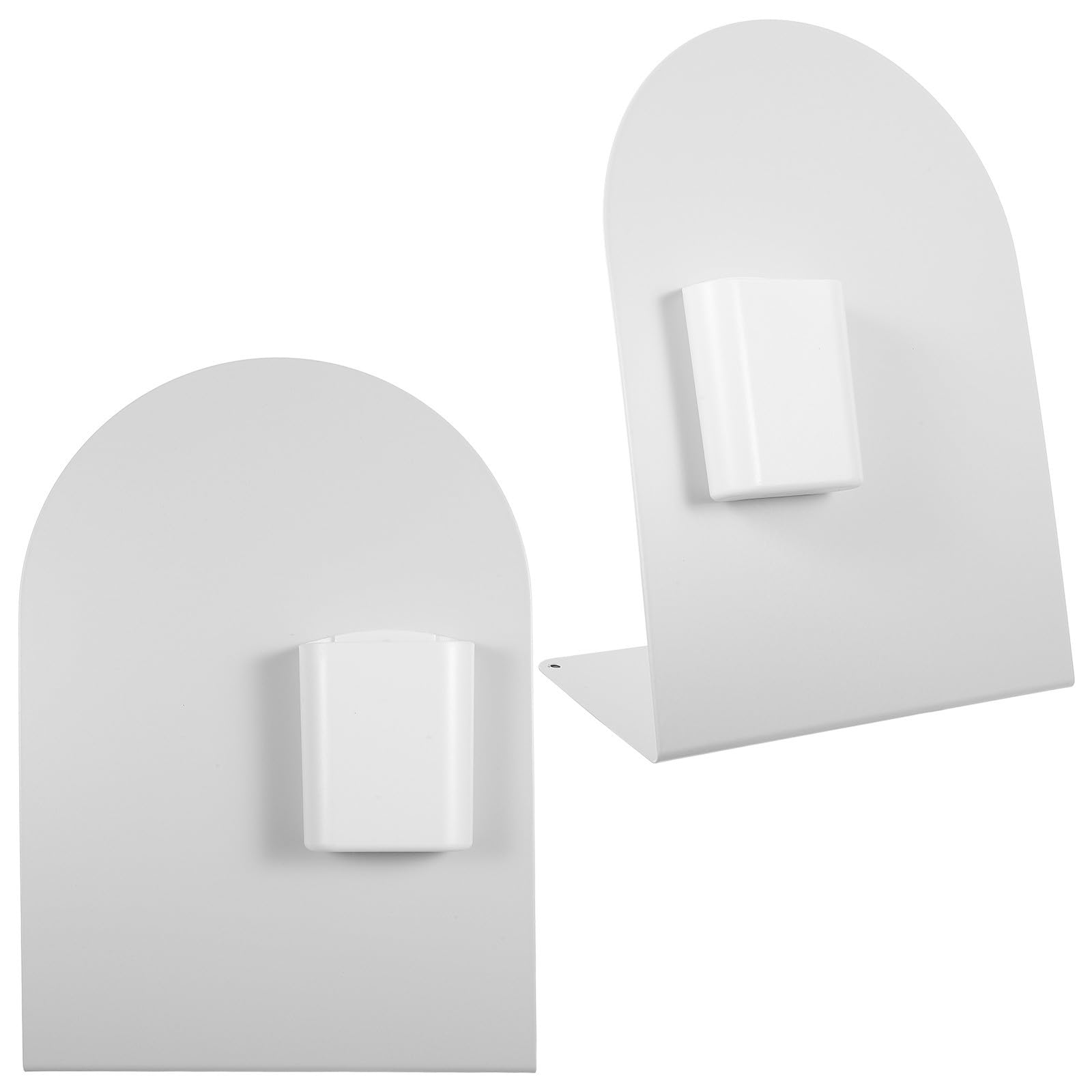 Lurrose 2 Sets Magnetische Tisch Notiztafel aus Eisen, Weiß, Vertikal