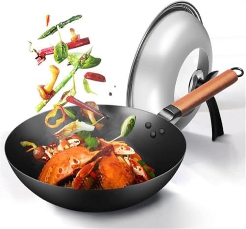 Wok profesional de acero-carbono, antiadherente y sin recubrimiento miniatura 5