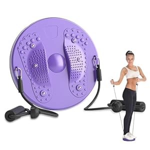 Twist Taille Disc Balance Board met Trekkoord – Body Shaping Taille Twisting Disc – Fitness Draaitafel voor Thuistraining, Taille Wriggling Plate met Weerstandsbanden en Voetmassage