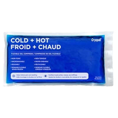 Cryopak Hot or Cold Packs - Flexible Gel Ice Packs for Injuries Reusable Microwavable and Non-Toxic (5.5 x 11)