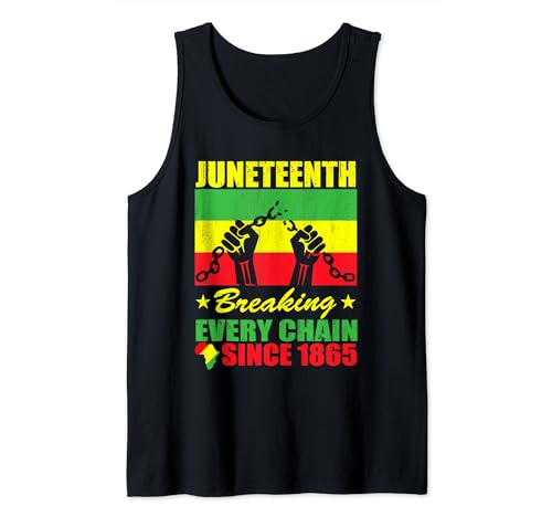 Juneteenth Breaking Every Chain Since 1866 Funny Tee Tank Top