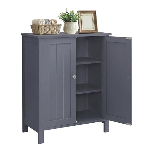 Image of VASAGLE BCB60GY Bathroom Furniture on Stands, Storage Cabinet, Cupboard with 2 Adjustable Shelves, 30 x 60 x 80 cm, Grey