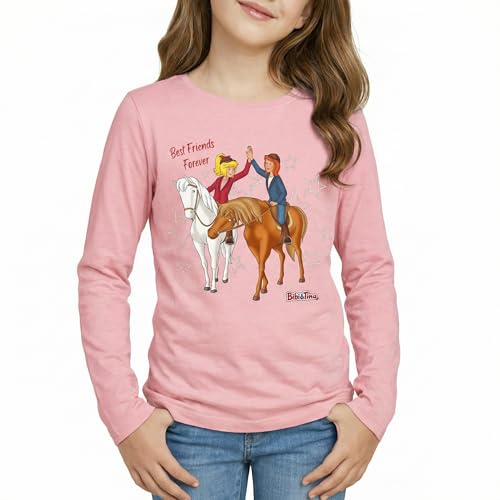 Bibi und Tina Langarm-Shirt Longsleeve T-Shirt Kinder Mädchen Oberteil (DE/NL/SE/PL Numerisch 116 Regular)