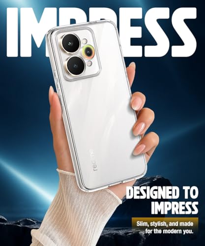 Image of WOW IMAGINE Transparent Back Cover Case for Realme 15 5G | Raised Bumps for Full Device & Camera Protection Shockproof TPU Silicone Back Case Mobile Cover - Transparent