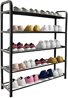 Ram® Black 5 Tier Shoe Rack Shoes Storage Organiser Holds 20 Pairs