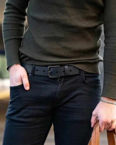 Image of CHAOREN Mens Belts Leather 35mm for Jeans - Tough at Work, Sharp Daily