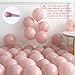 Boho Dusty Pink Balloon Arch Garland Kit 135Pcs Neutral Pink White Sand Ivory Nude Balloons for Girls Baby Shower Birthday Wedding Gender Reveal Party Decorations