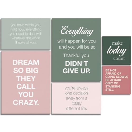 YEOION Inspirational Canvas Wall Art for Office,Motivational Quotes Canvas Wall