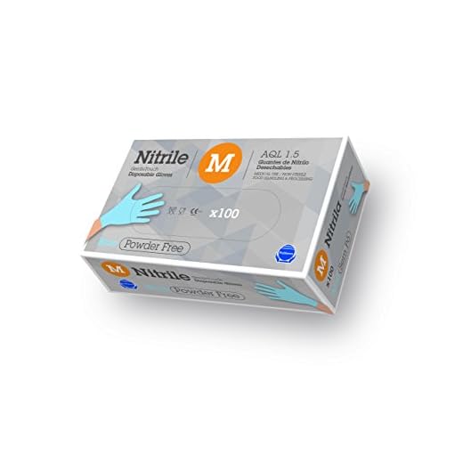 Gentle Touch 0126 Guante Desechable Nitrilo, Talla M, Azul