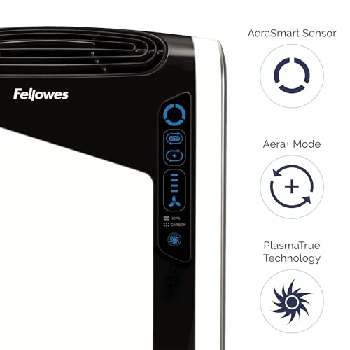 Image of Fellowes AeraMax 300 Large Room Air Purifier Mold, Odors, Dust, Smoke, Allergens and Germs with True HEPA Filter and 4-Stage Purification, White