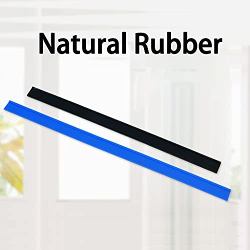 Image of 41 inch inch Cut-to-Size Window Squeegee Refills Replacement Squeegee Rubber Window Cleaning Tool Part Squeegee Shower Cleaner, 105x2x0.4cm, Black
