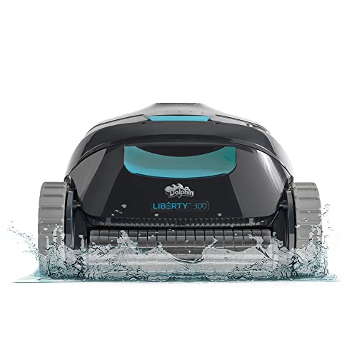 Dolphin Liberty 300 Cordless Automatic Robotic Pool Vacuum Cleaner, Magnetic Charging, Click-Up for...