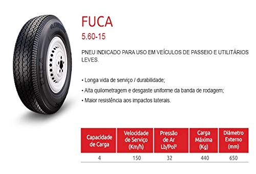 Pneu 5.60 X 15 - Fuca 79P 4L - Cinborg (Fusca)