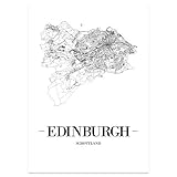 JUNIWORDS Stadtposter, Edinburgh, Wähle eine Größe, 60 x 