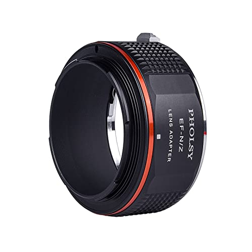 Image of PHOLSY Lens Mount Adapter Compatible with Canon EOS EF Mount Lens to Nikon Z Mount Camera Body Compatible with Nikon Z fc, Z30, Z9, Z6 II, Z7 II, Z6, Z7, Z5, Z50