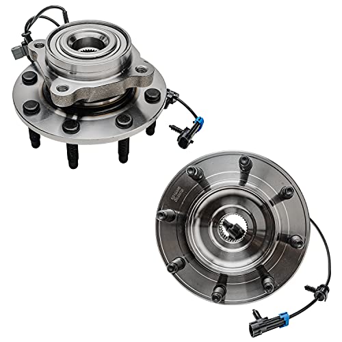 Image of Detroit Axle - 2 Front Wheel Bearing Hubs for 2007-2010 Chevrolet Silverado | 2500 HD Silverado 3500 HD GMC Sierra 2500 HD Sierra 3500 HD, Suburban Yukon XL 2500 Hummer H2, Wheel Bearing Hubs