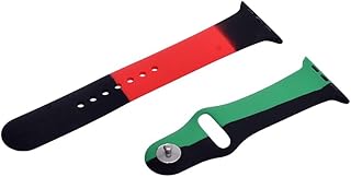 سوار ساعة سيليكون قابل للتعديل والتوسيع بتصميم ملون للجنسين، متوافق مع الساعات الذكية مقاس 42/ 44/ 45 ملم - متعدد الألوان