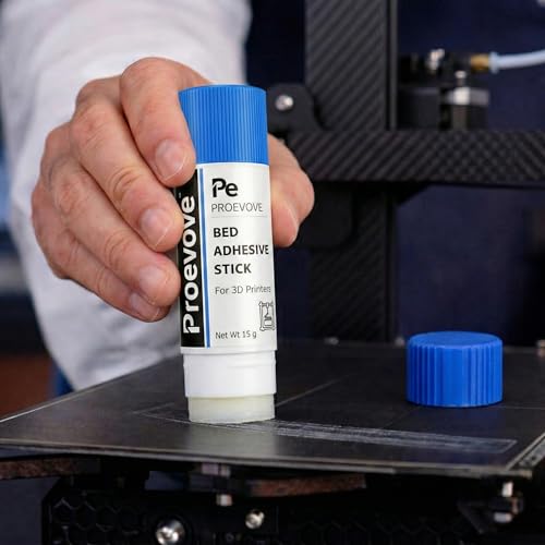 Image of PROEVOVE 3D Printer Bed Adhesive Stick (15g) | PVP Glue for PLA, ABS, PETG, TPU | Strong Build Plate Adhesion | Washable & Non-Toxic | 3D Printing Essential (1)