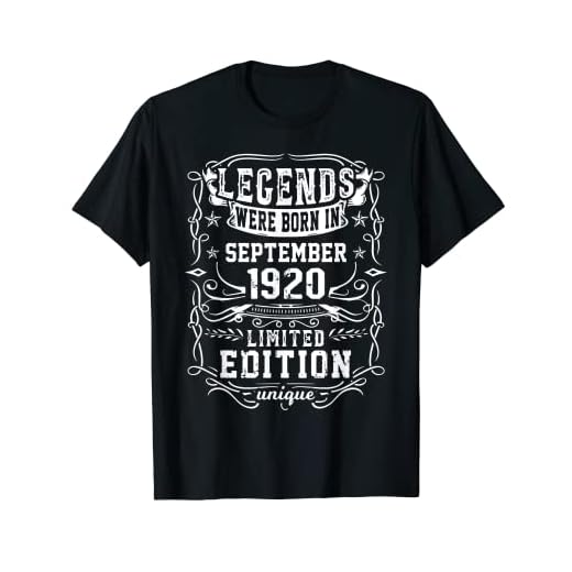Cumpleaños Septiembre 1920 Edición Limitada Regalo Vintage Camiseta
