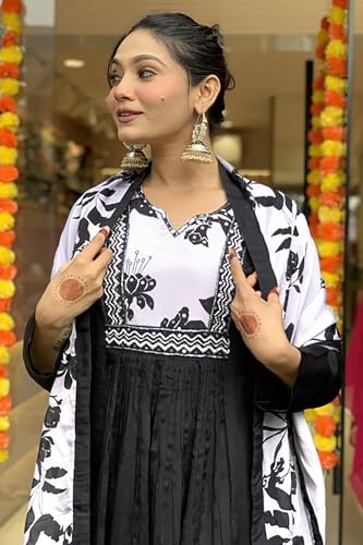 Image of Jwalin Women's Chinon Silk Kurta Pant Set with Dupatta