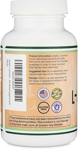 image for Double Wood Supplements Acetyl L-Carnitine 1,000mg Per Serving, 150 Ca