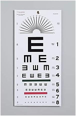 DukalTEC 3051 Tech-Med Illiterate Eye Test Chart, 20 ft, Non-Reflective Matte Finish, 22" x 11"